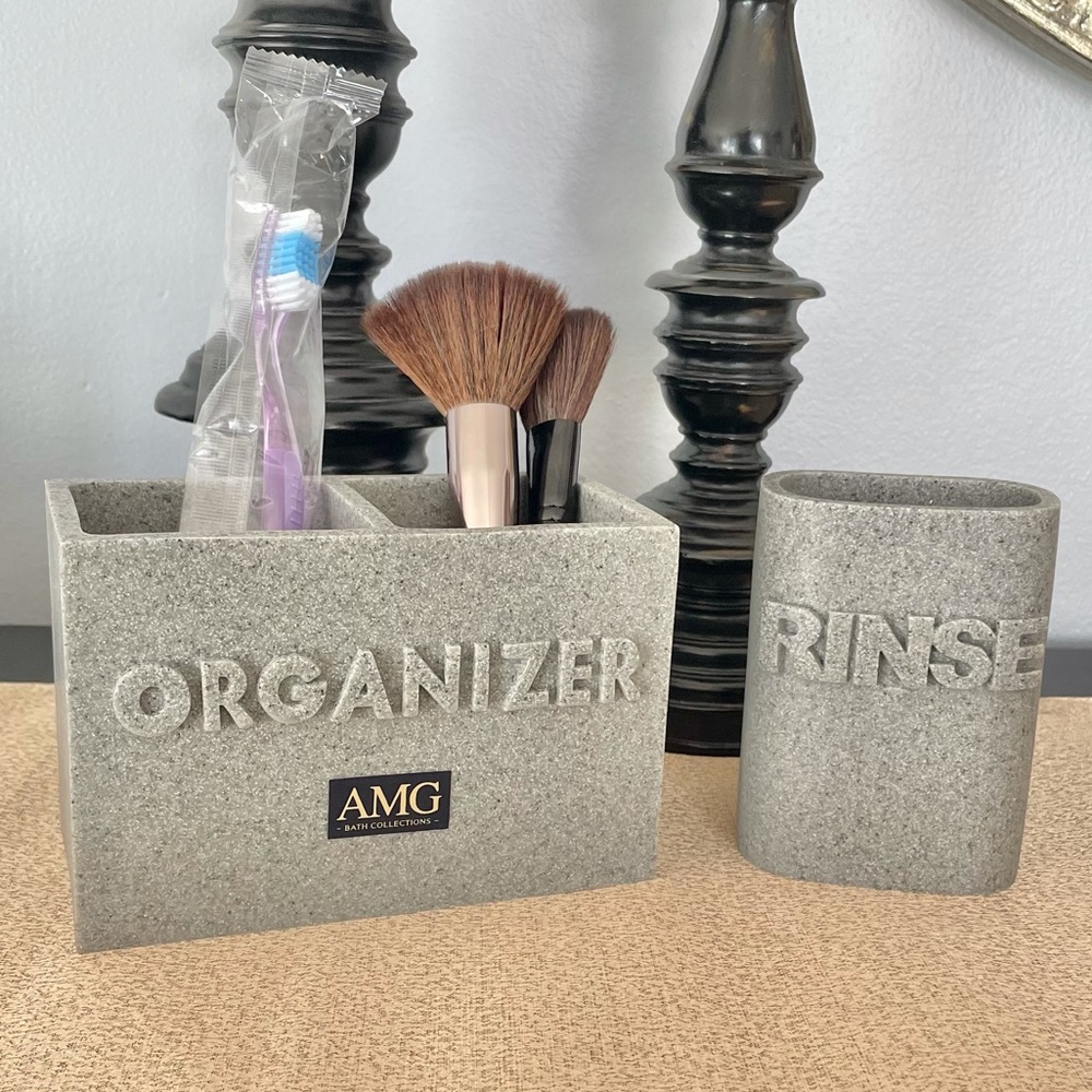🆕Sandstone Bathroom Set- ORGANIZER/RINSE